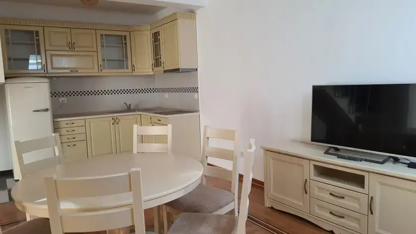Dio dnevnog boravka sa kuhinjom i trpezarijom